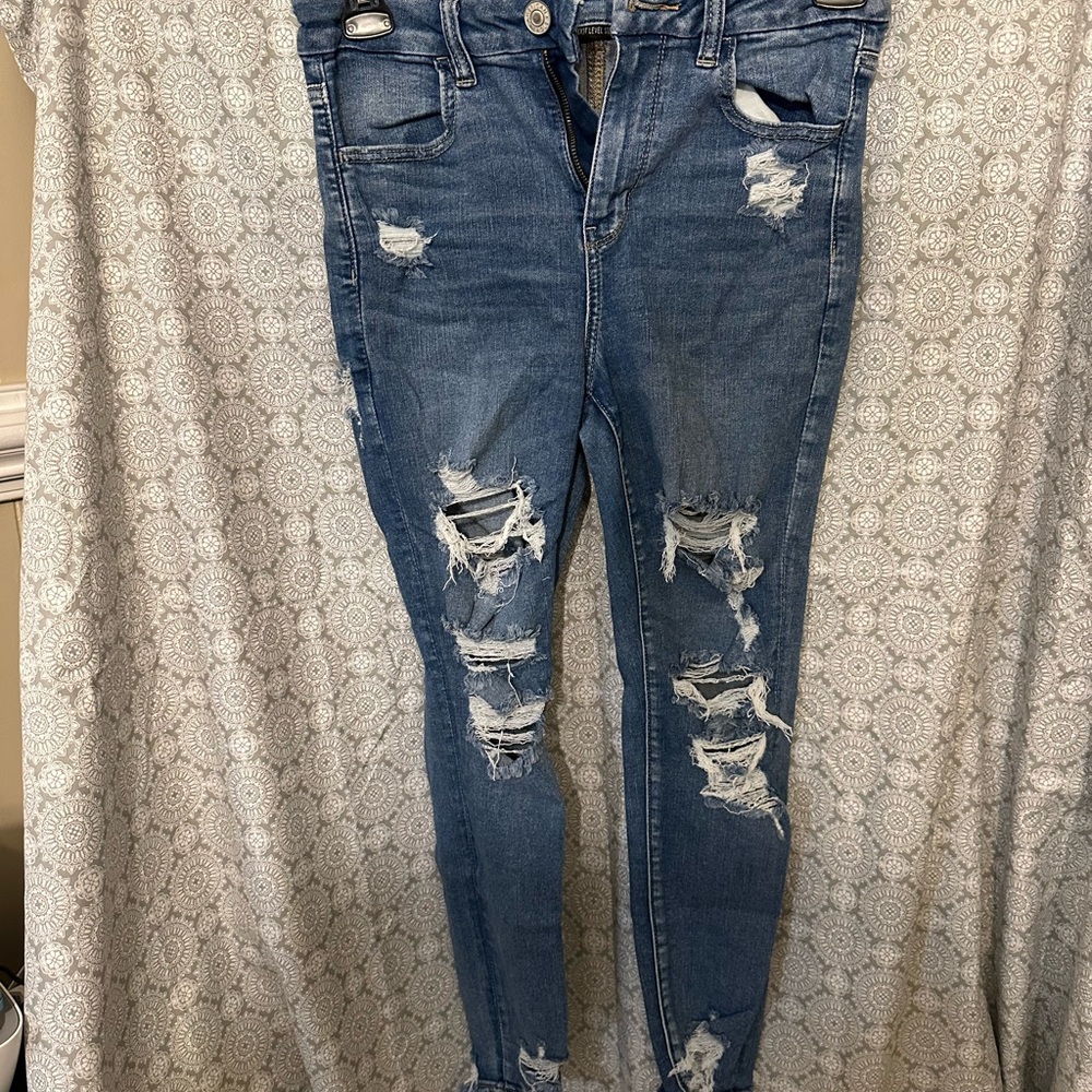 Distressed Blue Jeans for Women